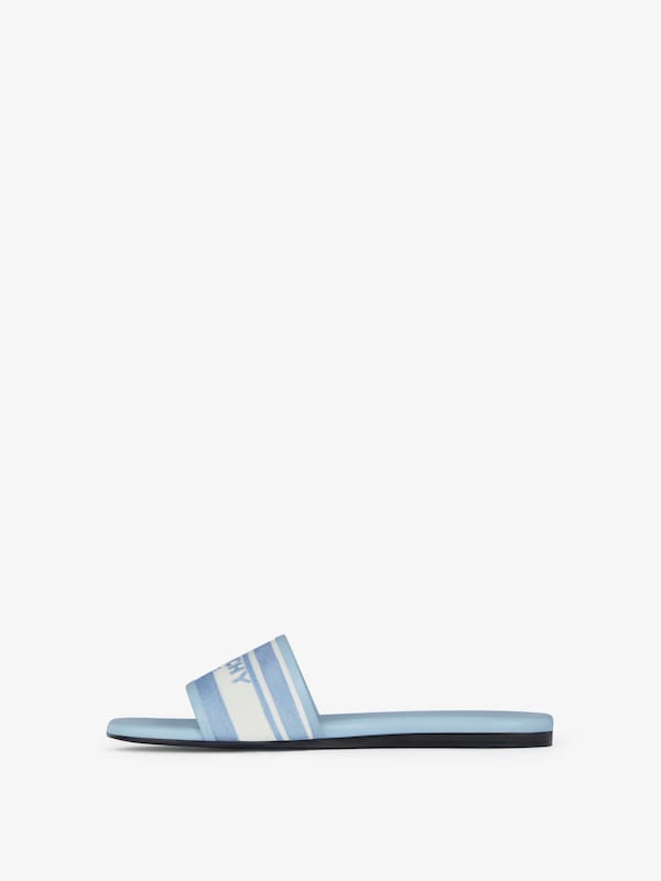 Givenchy 4G flat mules in denim with stripes Oferta especial