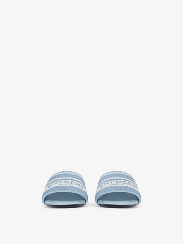 Givenchy 4G heeled mules in denim with stripes Envío gratis