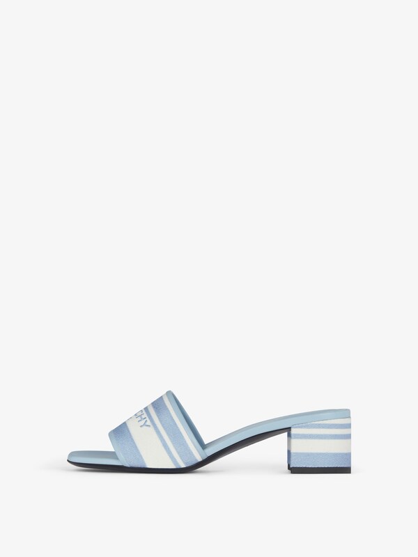 Givenchy 4G heeled mules in denim with stripes Envío gratis