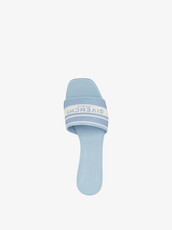 Givenchy 4G heeled mules in denim with stripes Envío gratis