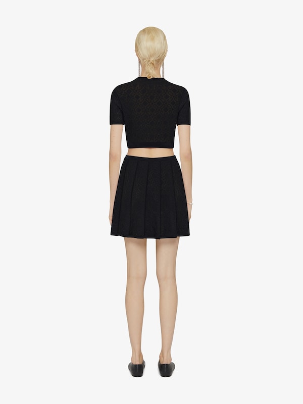Givenchy Pleated skirt in monogram 72 jacquard Oferta exclusiva