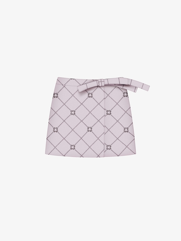 Givenchy Mini checked skirt in wool with monogram 72 Última moda