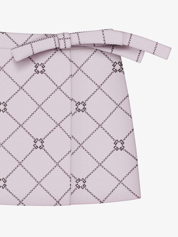 Givenchy Mini checked skirt in wool with monogram 72 Última moda