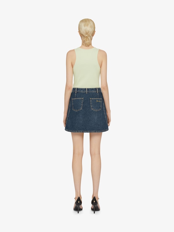 Givenchy Mini skirt in denim Descuento por venta flash