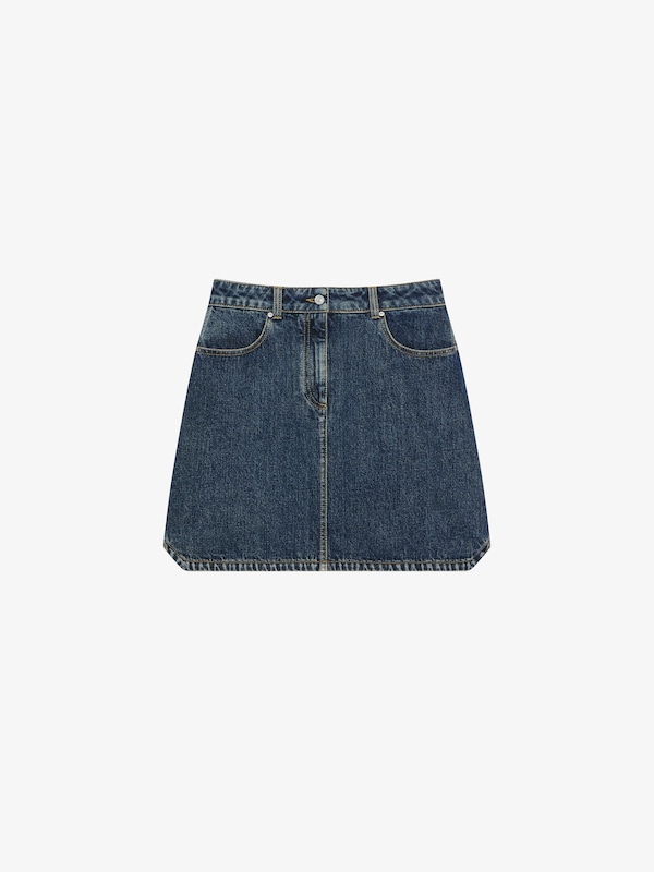 Givenchy Mini skirt in denim Descuento por venta flash