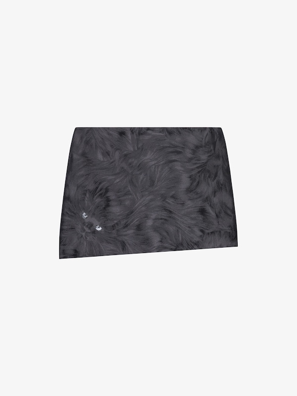 Givenchy Mini asymmetric skirt in cat jacquard Ofertas de temporada