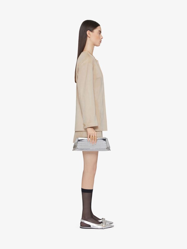 Givenchy Wrap mini skirt in suede with 4G Liquid detail Ofertas especiales