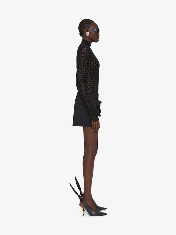 Givenchy Mini skirt in cotton blend with draped detail Devoluciones gratuitas