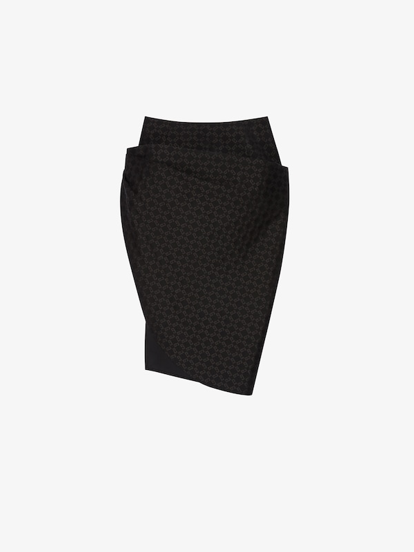 Givenchy Asymmetric draped skirt in monogram 72 jacquard 2025