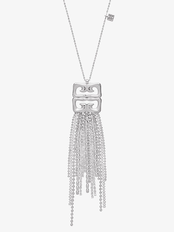 Givenchy 4G Liquid necklace in metal with crystals fringes Rebajas baratas