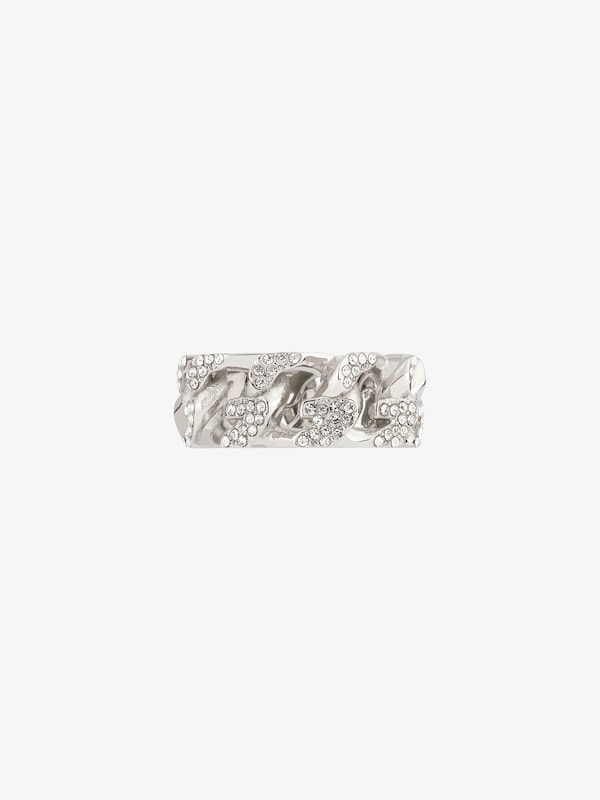 Givenchy G Chain ring in metal with crystals Rebajas top