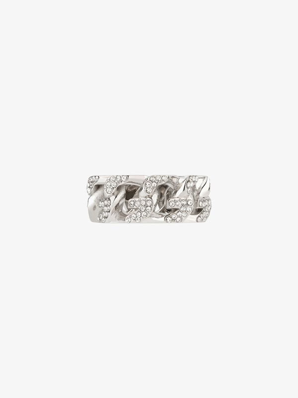 Givenchy G Chain ring in metal with crystals Rebajas top