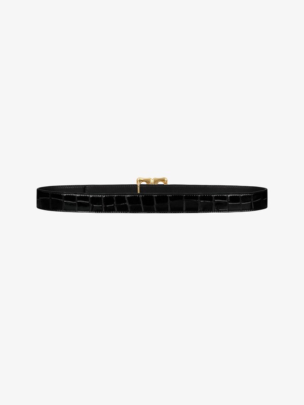Givenchy 4G reversible belt in crocodile effect leather Solo hoy
