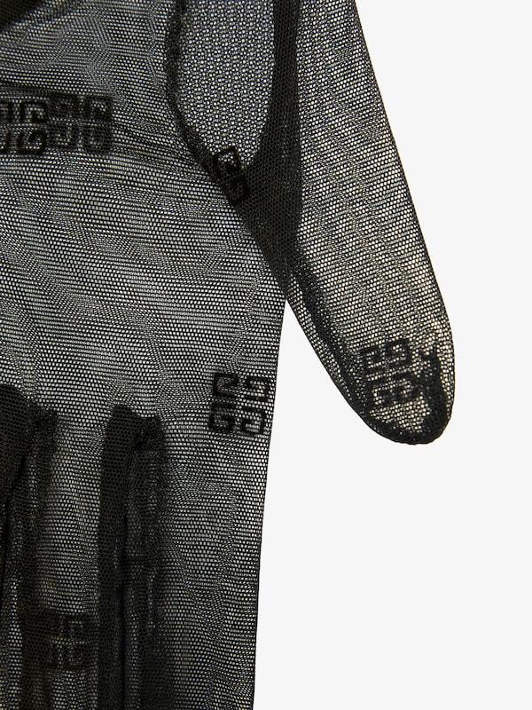 Givenchy Mini asymmetrical gloves in 4G tulle Descuentos del mes