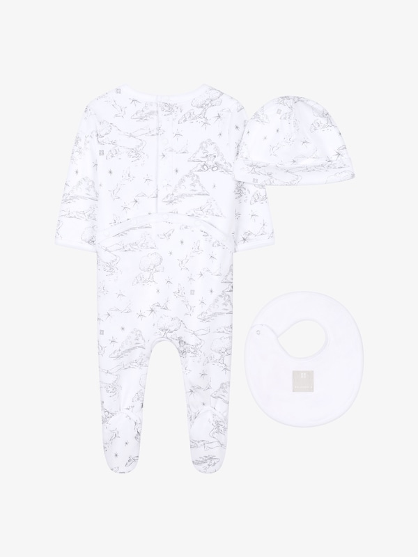 Givenchy Pyjamas bib and beanie in toile de Jouy gift set Envío internacional gratuito