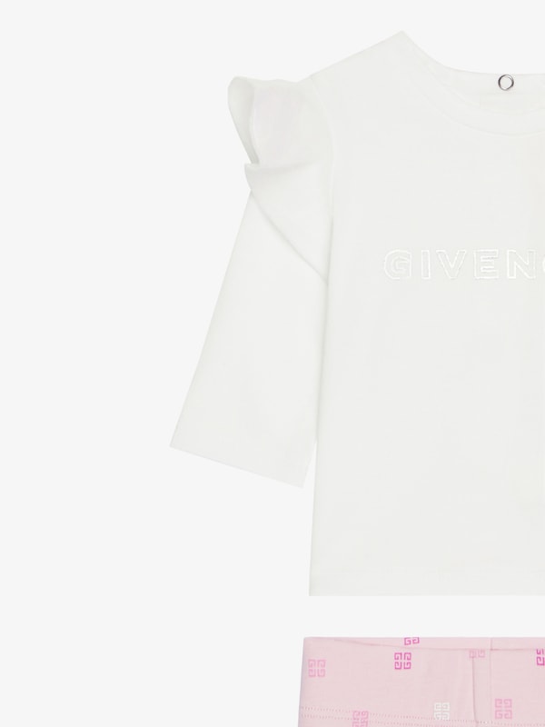 Givenchy T-shirt leggings and beanie in cotton gift set Limitado a 3 días