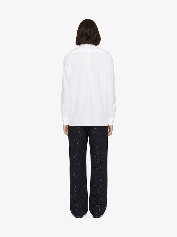 Givenchy Slim fit shirt in cotton and crystals with plastron Descuentos del mes