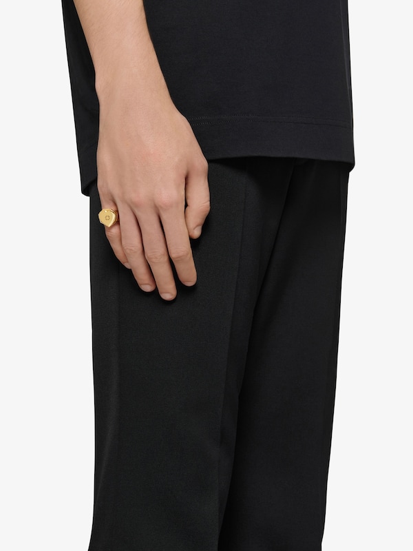 Givenchy Heart mirror signet ring in metal Rebajas