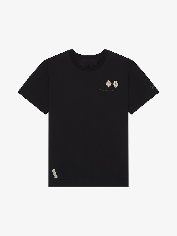 Givenchy T-shirt in cotton with patches Gran oferta