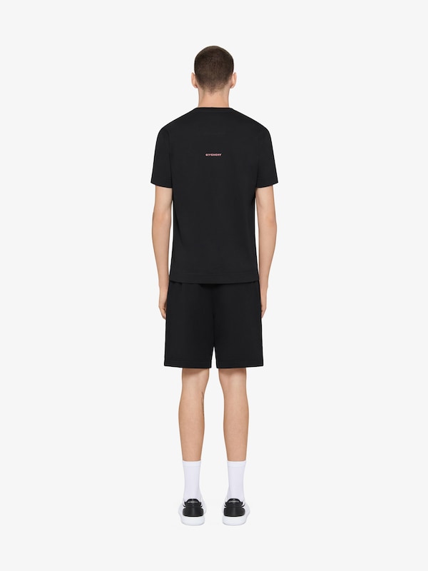 Givenchy Slim fit t-shirt in cotton with 4G embroidery Rebajas de fábrica