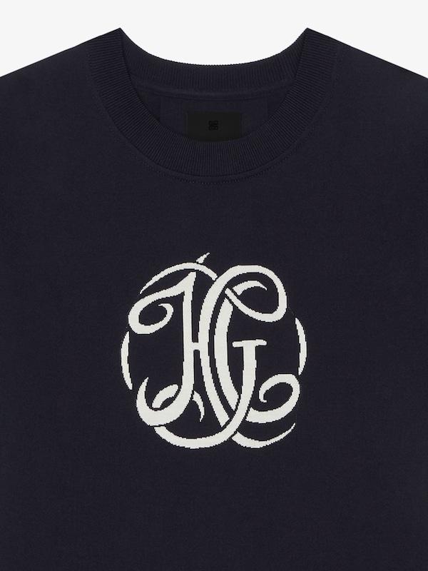 Givenchy T-shirt in knit with HG jacquard Descuento