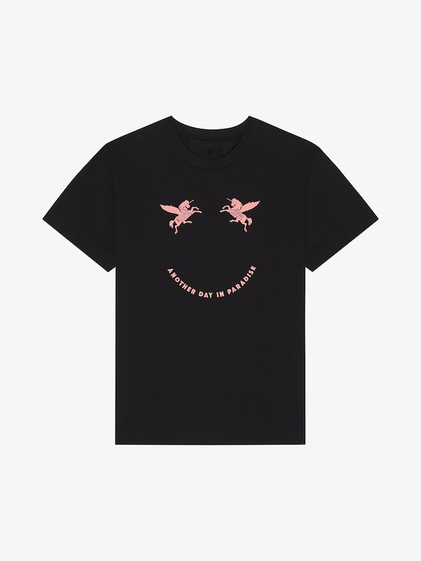 Givenchy T-shirt in cotton with unicorns embroidery Tienda