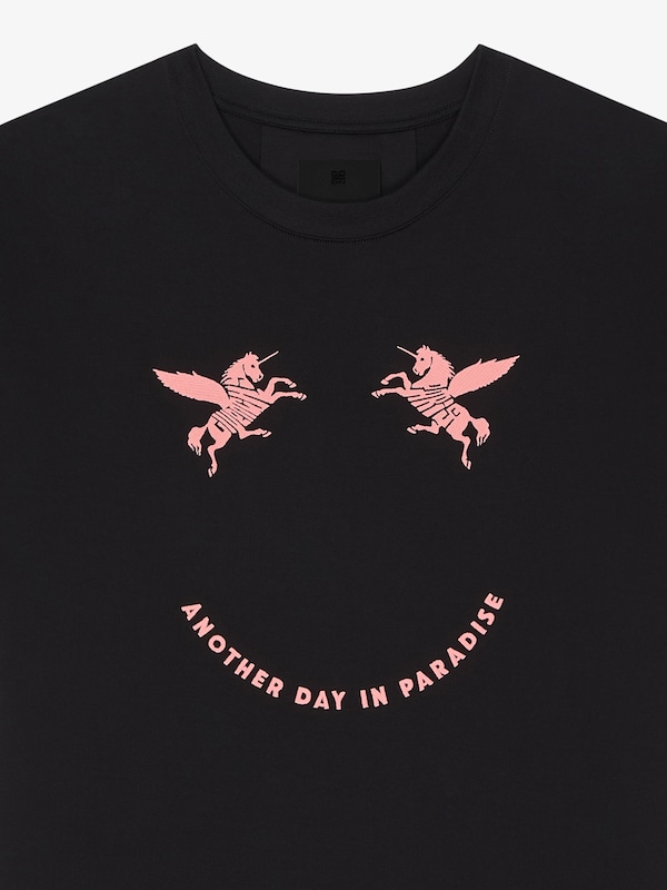 Givenchy T-shirt in cotton with unicorns embroidery Tienda