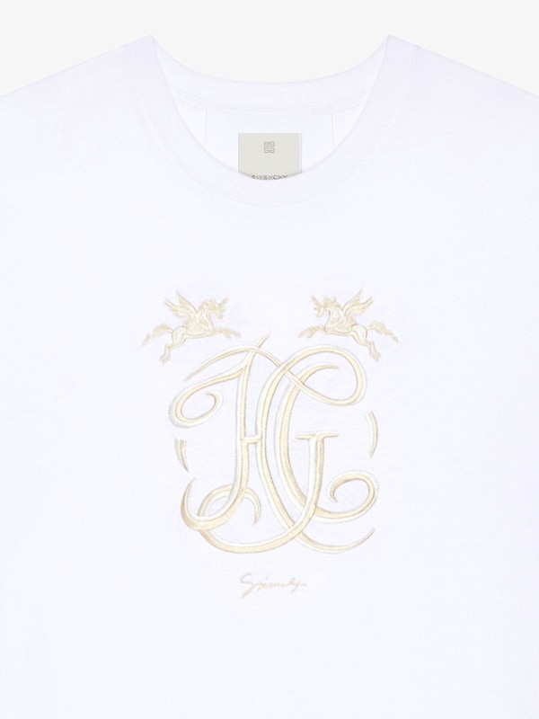 Givenchy T-shirt in cotton with HG embroidery Rebajas online