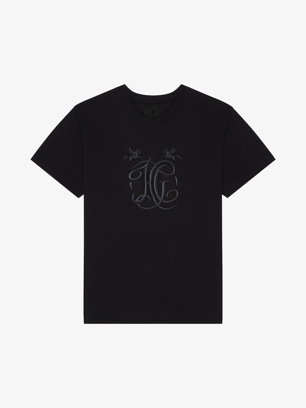 Givenchy T-shirt in cotton with HG embroidery Rebajas top