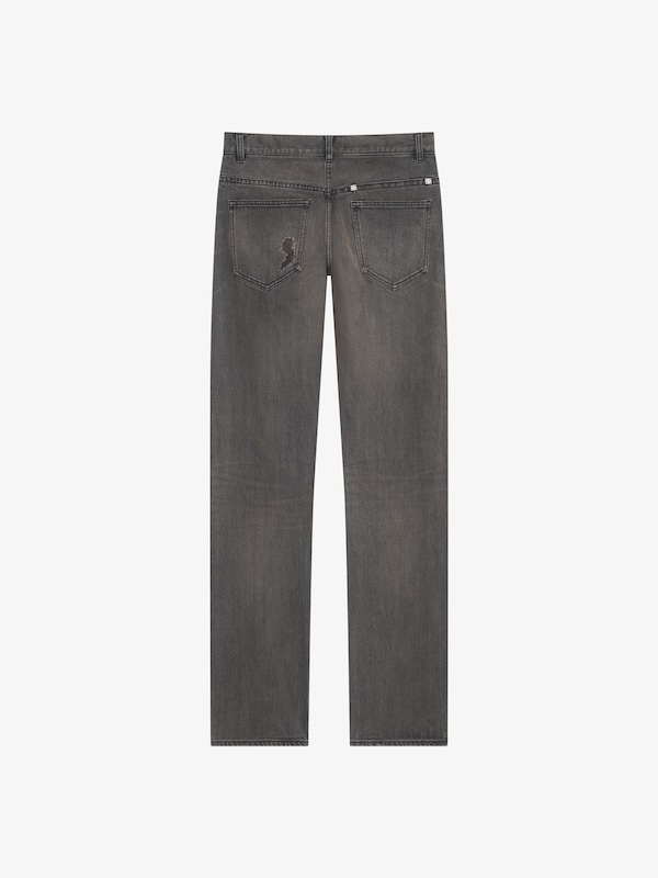 Givenchy Straight fit jeans in vintage destroyed denim Precio de fábrica