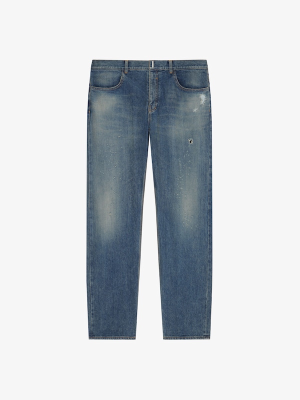 Givenchy Straight fit jeans in vintage destroyed denim Promoción por tiempo limitado
