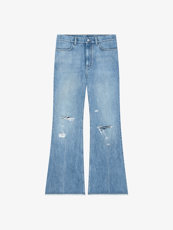 Givenchy Flare jeans in destroyed denim Oferta especial de fábrica