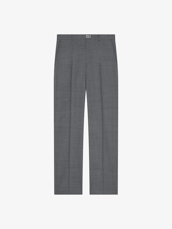 Givenchy Slim fit tailored pants in wool with 2G clip Envío internacional gratuito