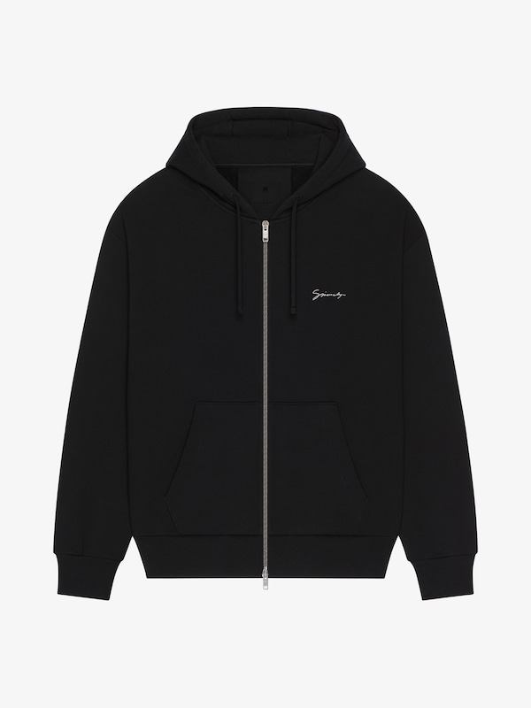 Givenchy Zipped hoodie in fleece with Hubert objects print Última moda