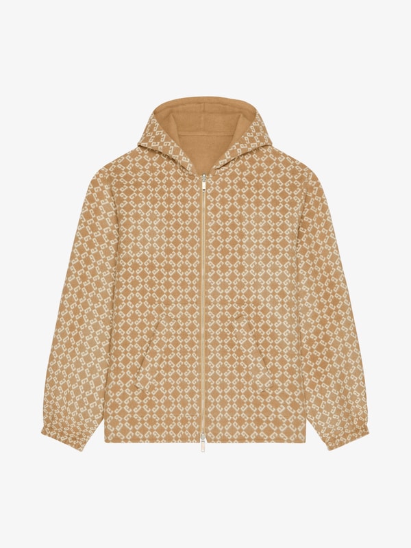 Givenchy Reversible zipped hoodie in monogram 72 jacquard Descuento por venta flash