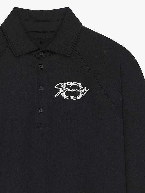 Givenchy Polo sweatshirt in fleece with GIVENCHY medallion Ofertas especiales