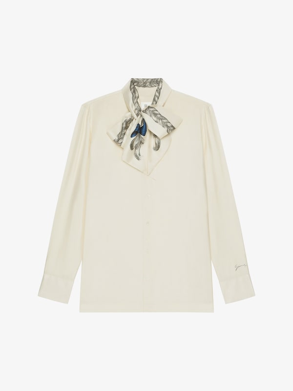 Givenchy Shirt in silk with hair print lavalliere Gran oferta