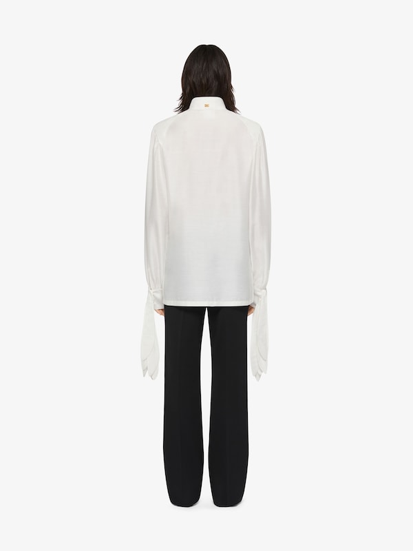 Givenchy Shirt in silk blend with lavalliere and HG embroidery Rebajas baratas