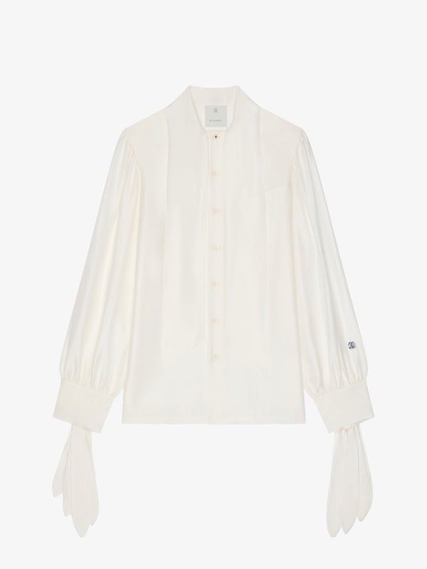 Givenchy Shirt in silk blend with lavalliere and HG embroidery Rebajas baratas