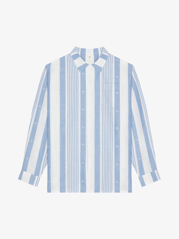 Givenchy Shirt in linen with 4G stripes Liquidación