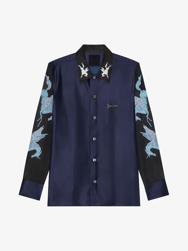Givenchy Shirt in satin with unicorns embroidery Envío gratis