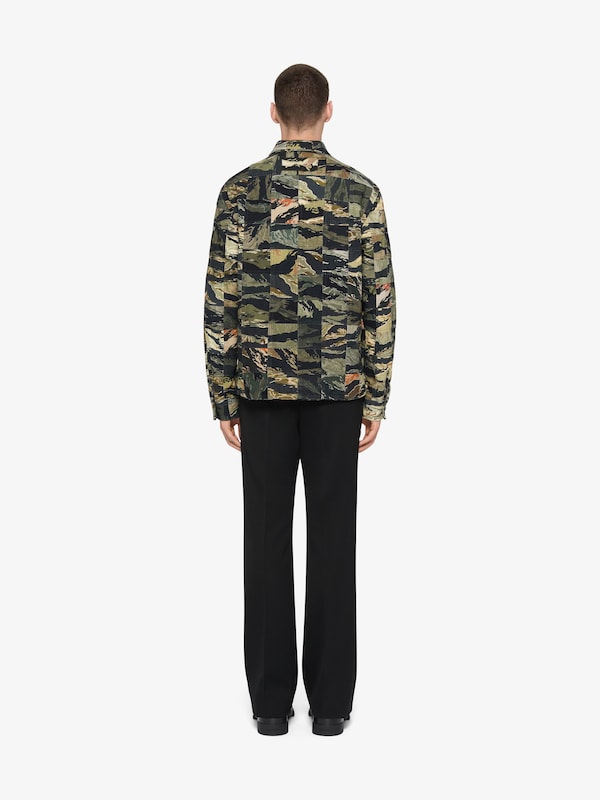 Givenchy Patchwork shirt in cotton with camo print ÚLTIMAS EDICIONES