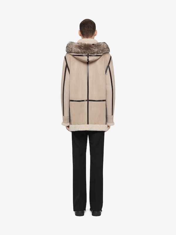 Givenchy Duffle coat in shearling and leather Promoción por tiempo limitado