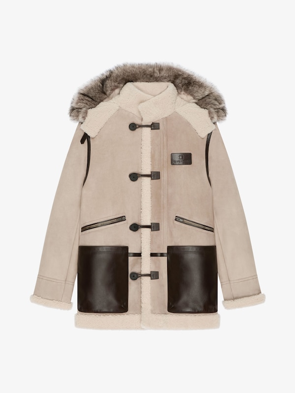 Givenchy Duffle coat in shearling and leather Promoción por tiempo limitado