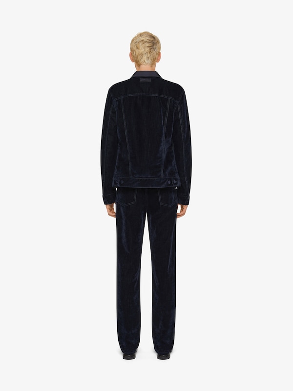 Givenchy Jacket in velvet flocked denim with satin collar Envío internacional gratuito