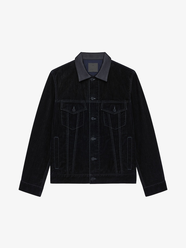 Givenchy Jacket in velvet flocked denim with satin collar Envío internacional gratuito