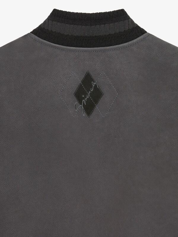 Givenchy Varsity jacket in grained leather with argyle pattern Limitado a 3 días