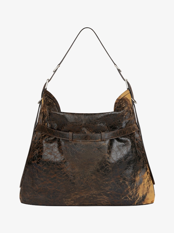 Givenchy Large Voyou bag in crackled leather Precio ultrabajo