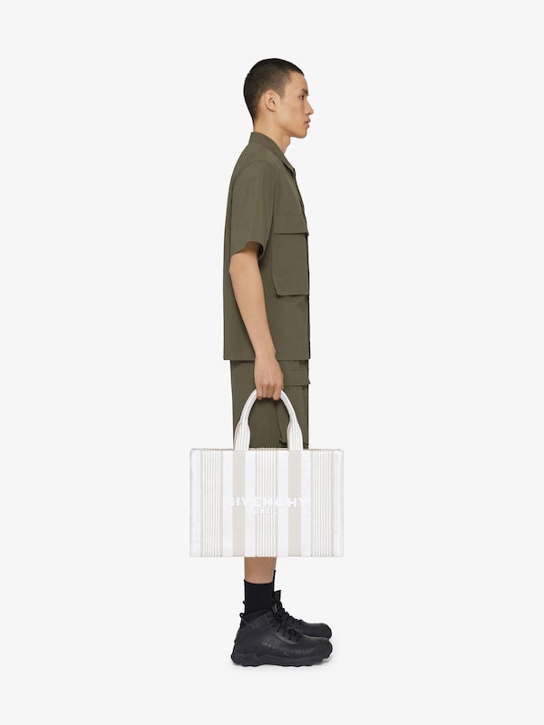 Givenchy GIVENCHY tote bag in cotton towelling with stripes Rebajas de fábrica