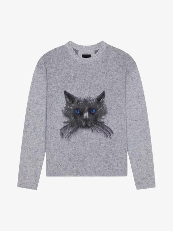 Givenchy Sweater in wool and mohair with cat jacquard Descuentos del mes